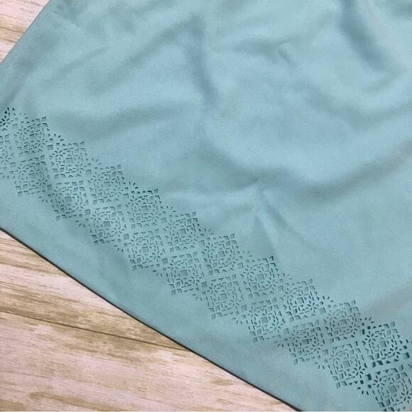 Banana Republic NWT Light Blue Cut Out‎ Halter Top Shesth Pencil Dress Size 6 - Picture 3 of 4